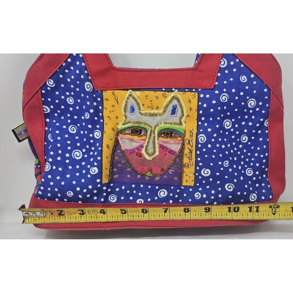 Vintage Y2K Laurel Burch Cat Shoulder Bag Embroidered Embellished Sequin Retro - Picture 10 of 16